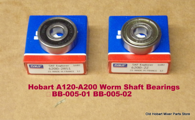 Hobart A120-A200 Worm Wheel Top Bearing BB-005-02 Bottom Bearing BB-005-01